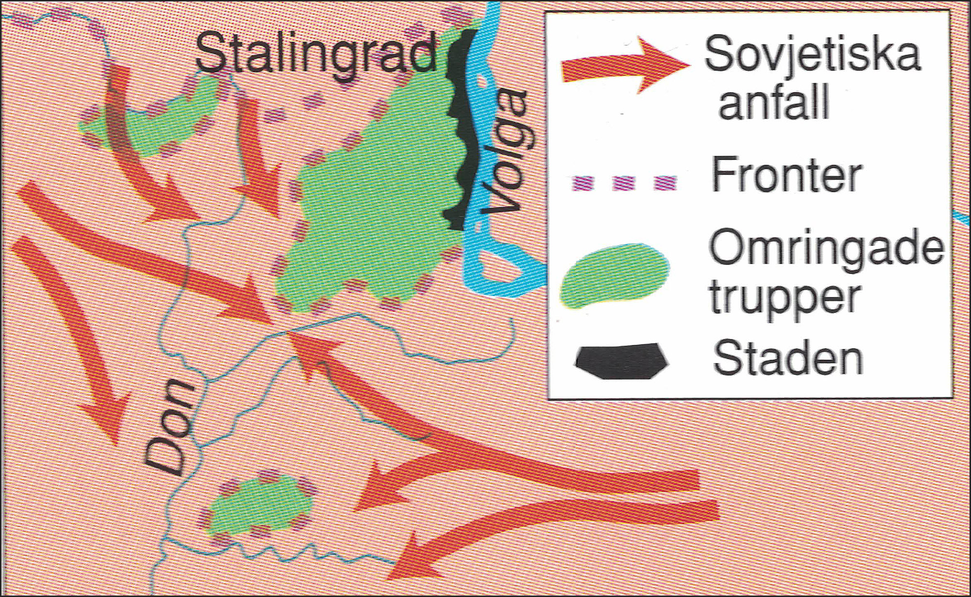 Karta slaget vid Stalingrad