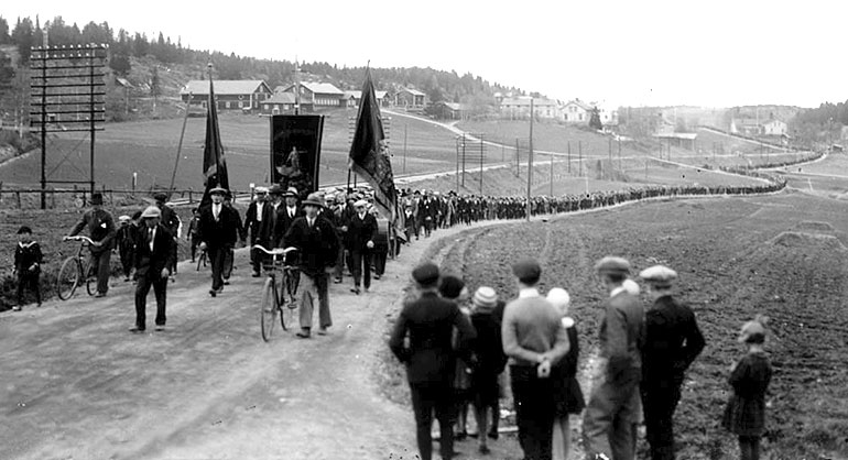 Demonstrationståget i Ådalen