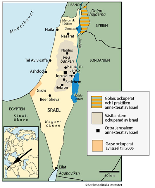 Karta Israel-Palestina