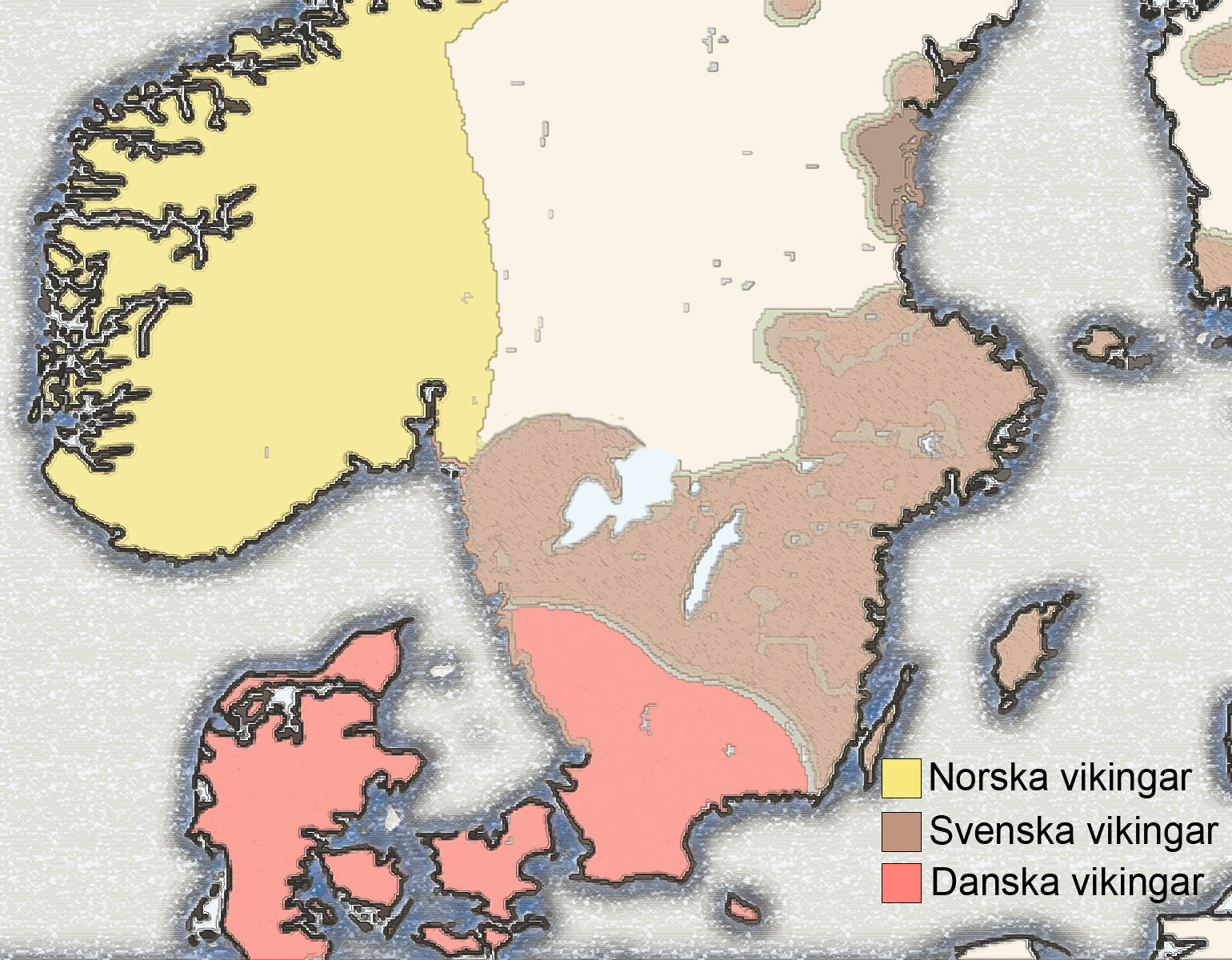 Karta över Skandinavien