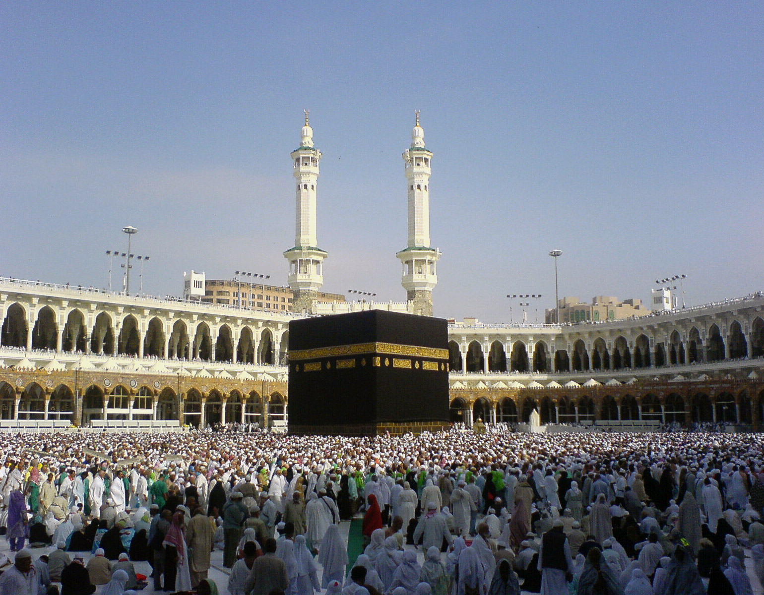 Folkhav runt Kaba, Mekka.
