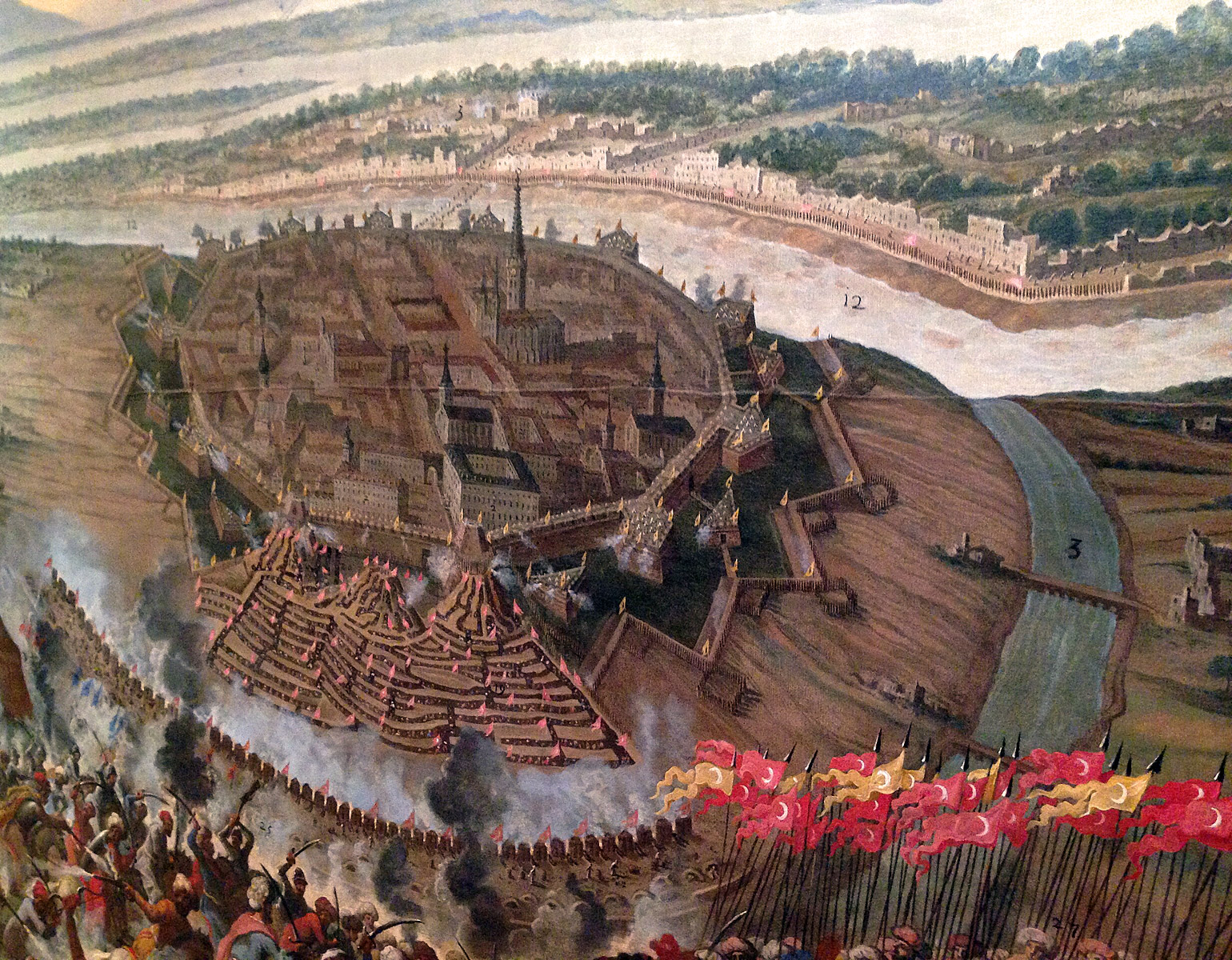 Stadsmotiv över Wien 1683