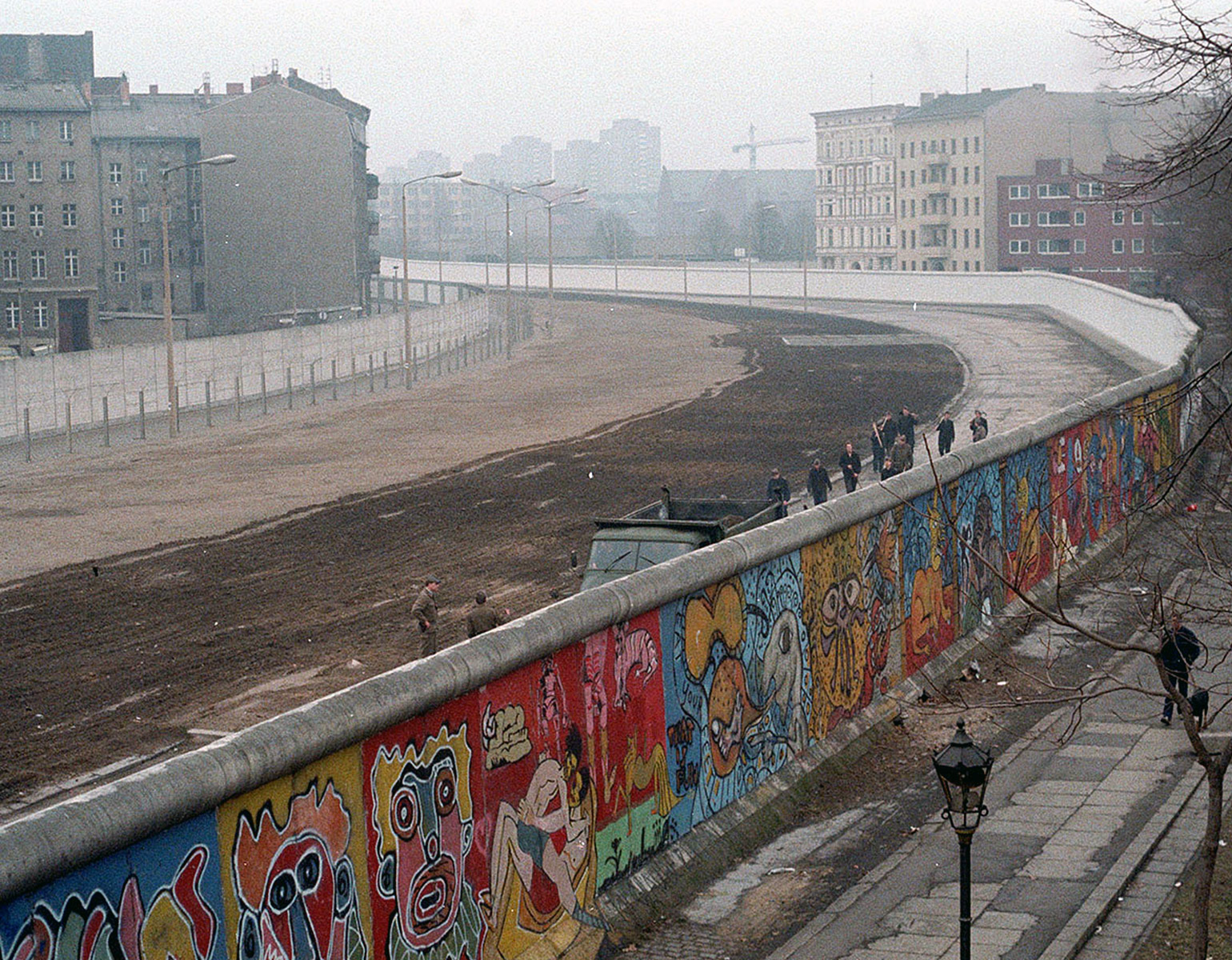 Vy över Berlinmuren.