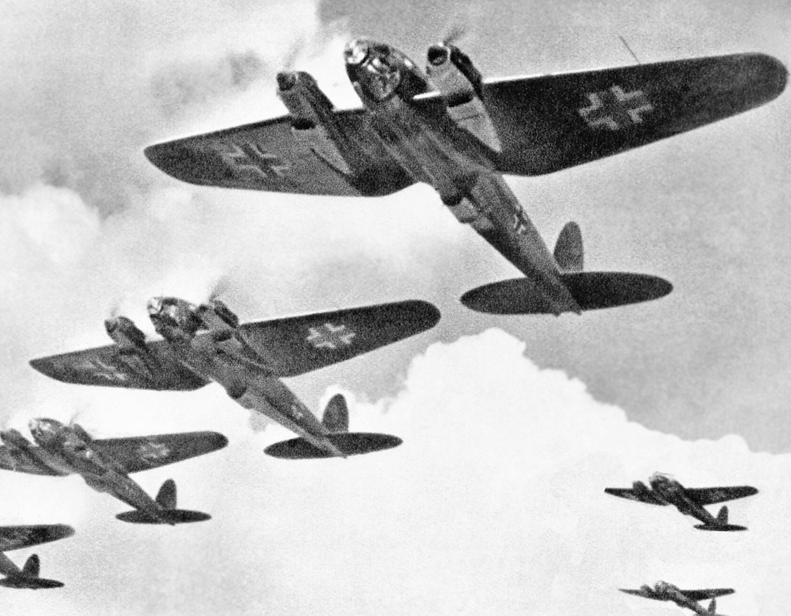 Tyska bombplan i formation.