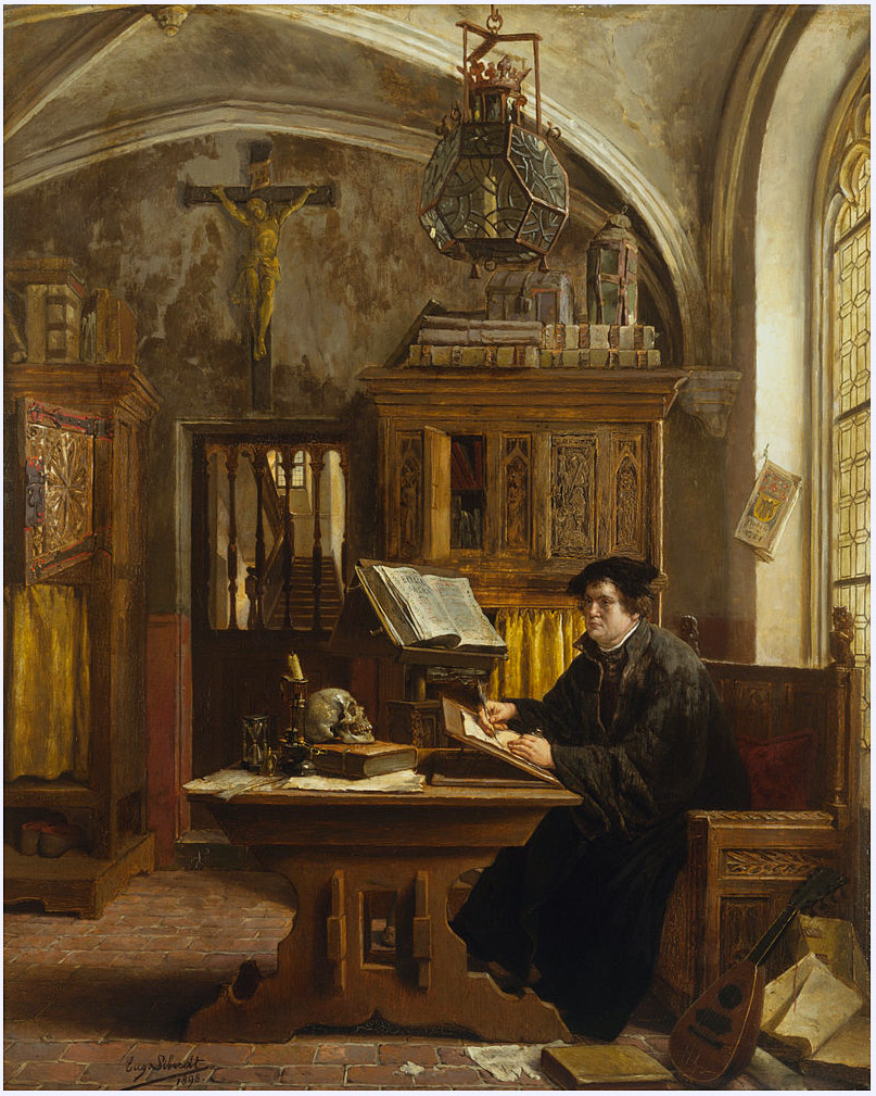 Luther översätter Bibeln.