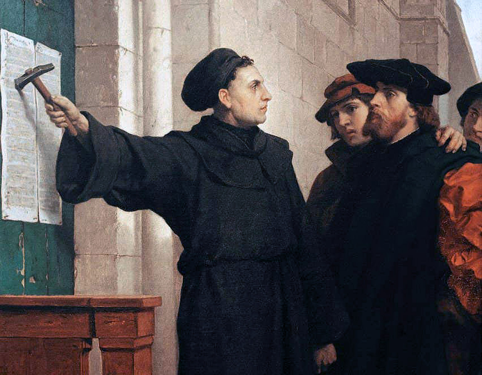 Luther spikar upp teserna.