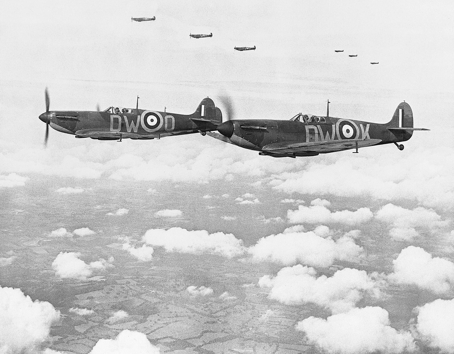 Spitfire över England.