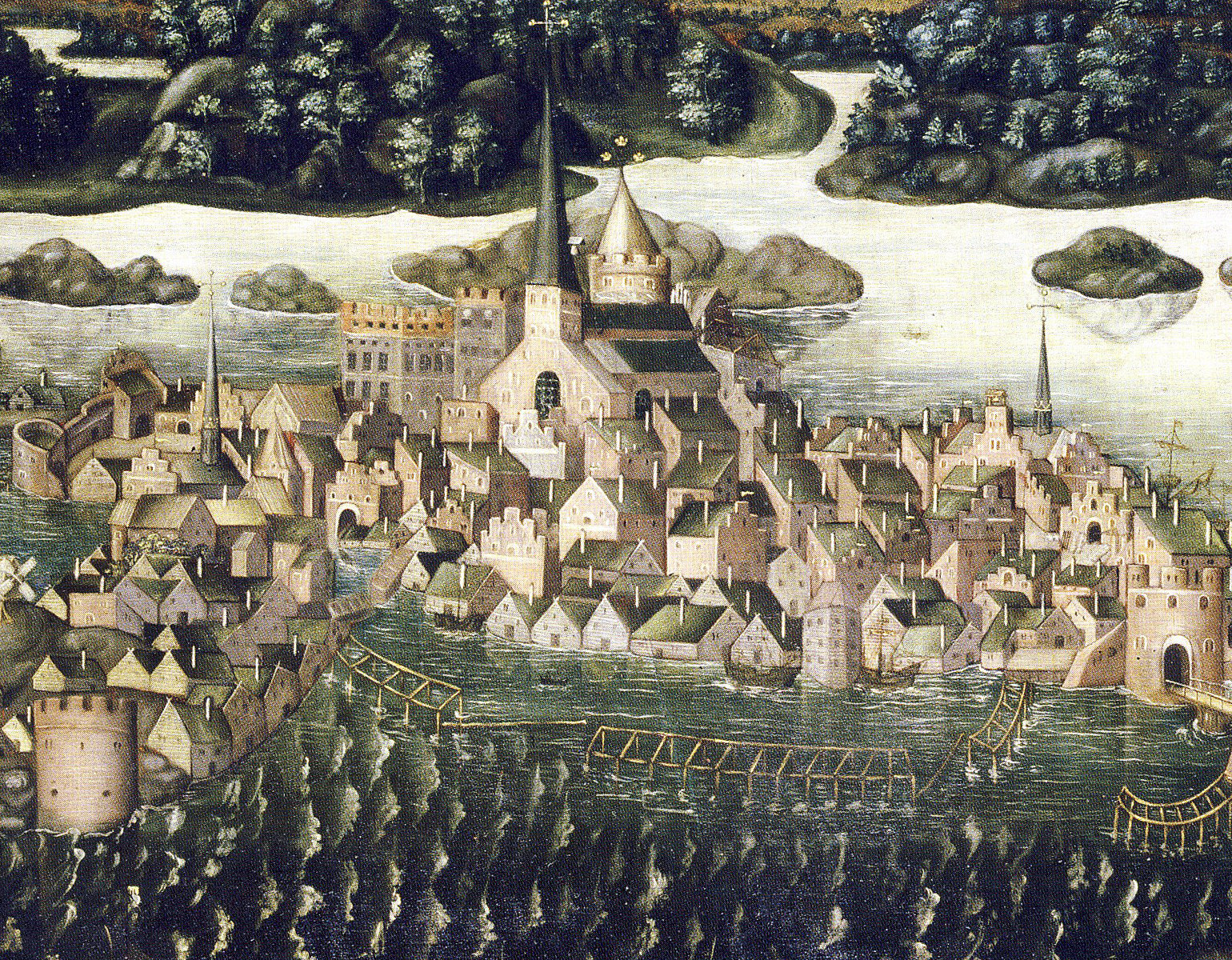 Vy över Stockholm 1535.