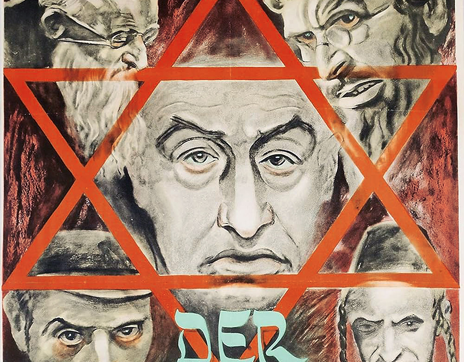 Nazistisk anitsemitisk propagandaaffisch