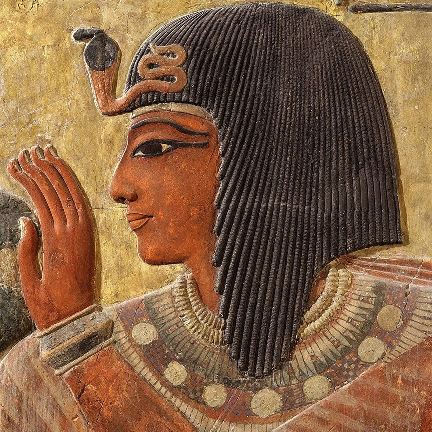 Relief som föreställer farao.