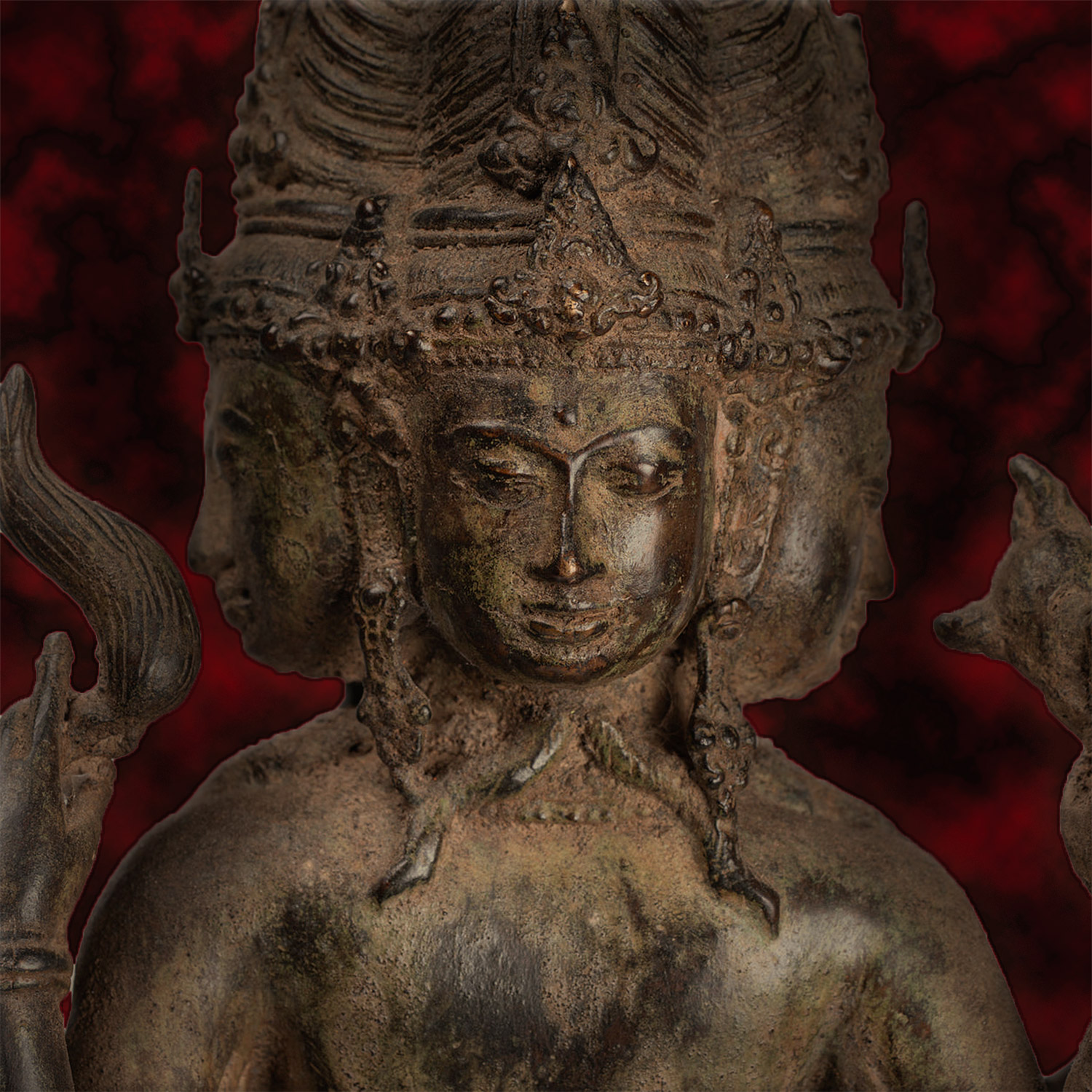 Staty med fyra ansikten - ett åt varje väderstreck.