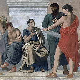 Aristoteles undervisar i sin skola