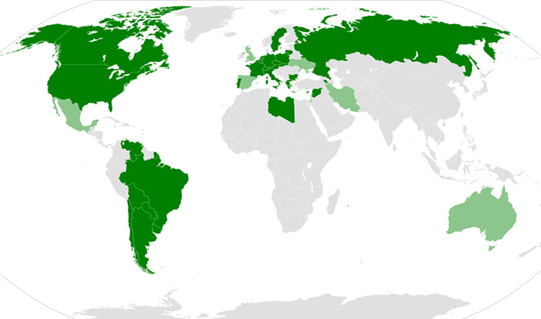 Stater som erkänt folkmordet 1915