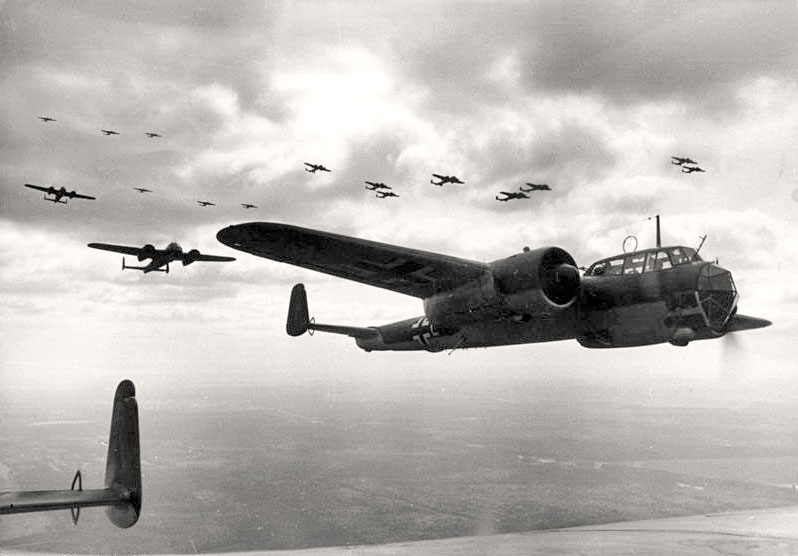 Tyska bombplan under Blitzen
