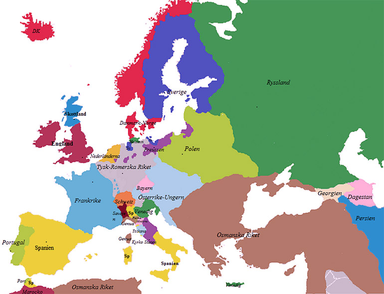Europa 1648 karta