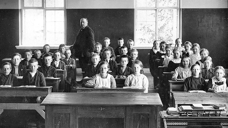 Folkskola klassrum 1919