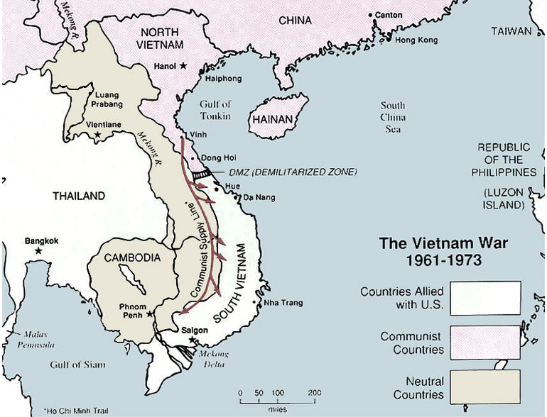 Karta Vietnamkriget