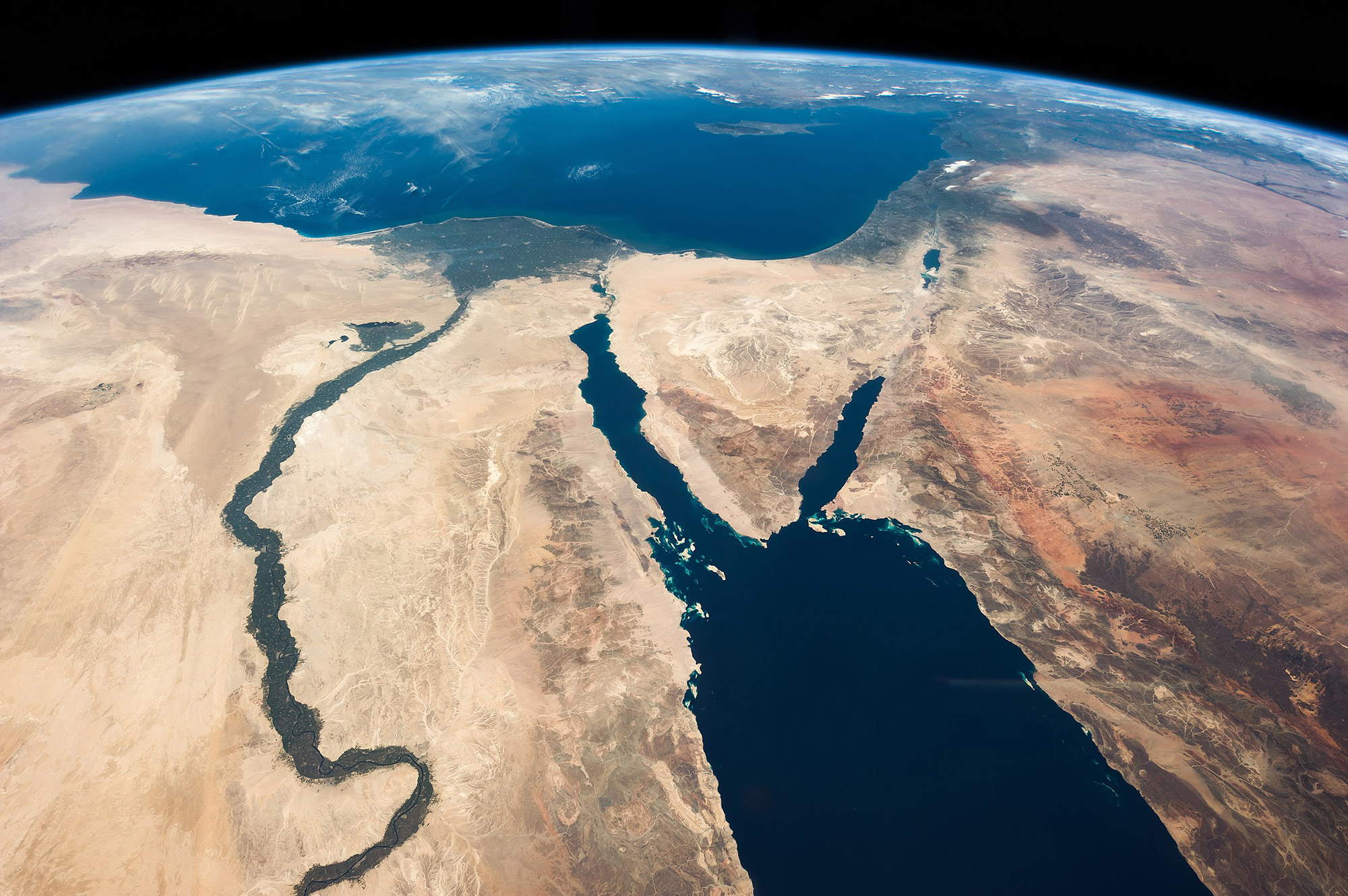 Satellitbild över Nilen