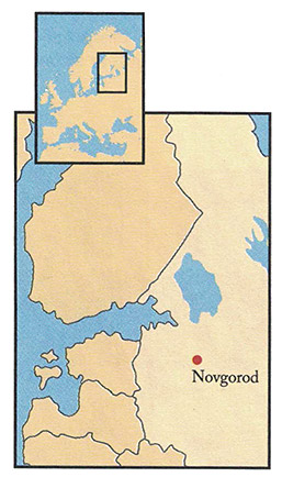 Karta över Novgorod