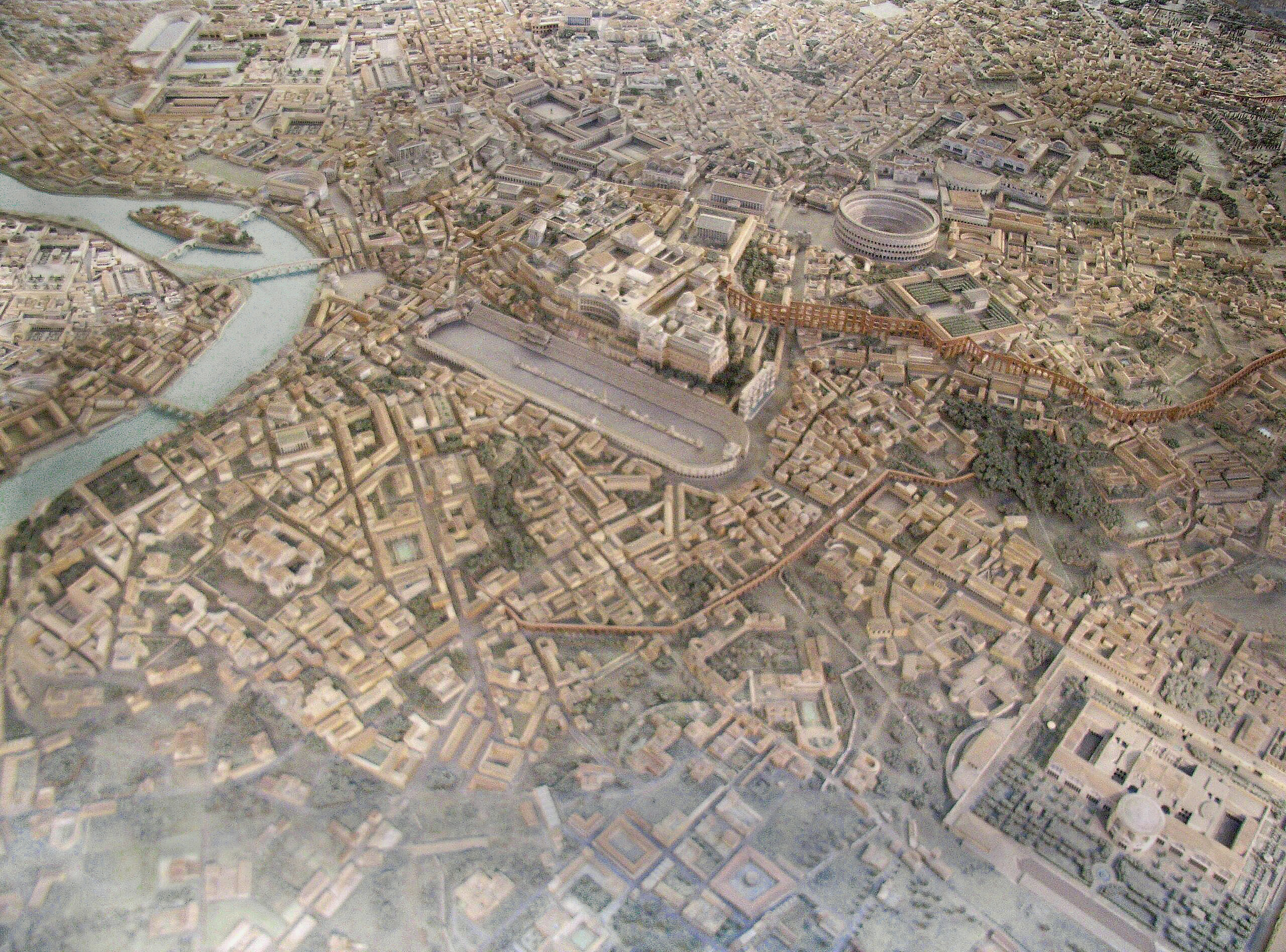 Modell av antikens Rom.