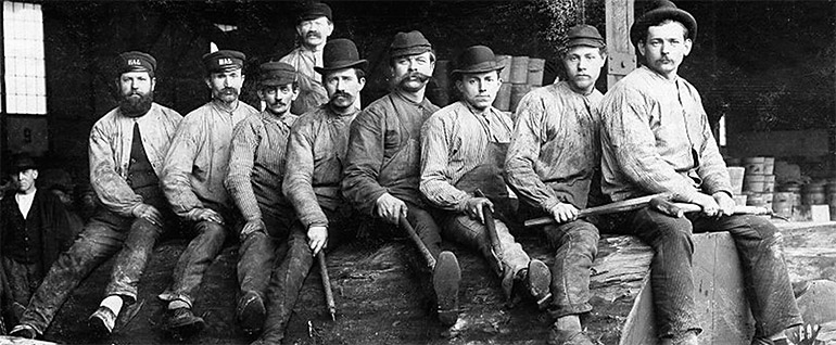 Arbetare i jeans