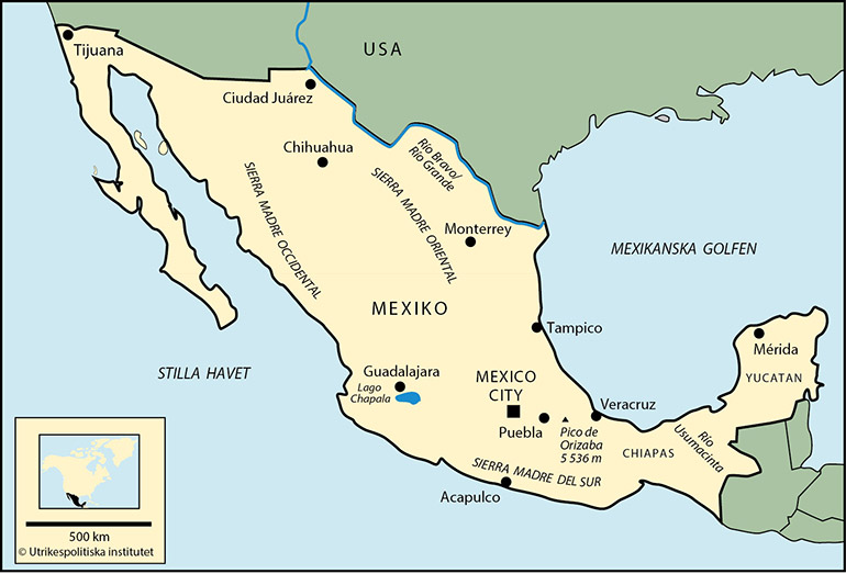 Mexiko karta