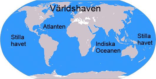 världens hav karta svenska Varldshaven Geografi So Rummet världens hav karta svenska